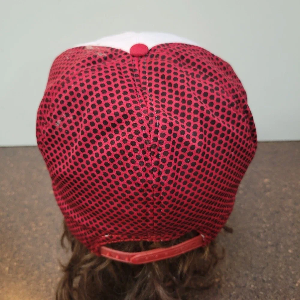 Elope Sexy Mud Flap Patched Baseball Cap Hat Women Red White Polka Dots Snapback